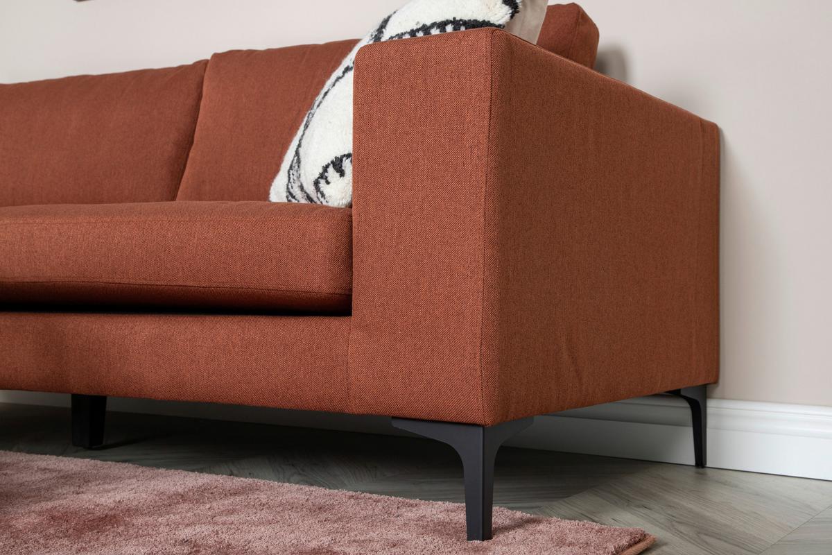 2-sitzer-sofa Bolero - Rostfarben/Schwarz, Design, Kunststoff/Textil (215/84/88cm) - Livetastic