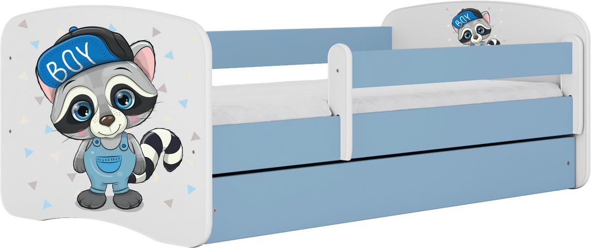 Kinder-/Juniorbett Babydreams inkl. Matratze 80x160 - Blau/Birkefarben, MODERN, Holz/Holzwerkstoff (80/160cm) - MID.YOU