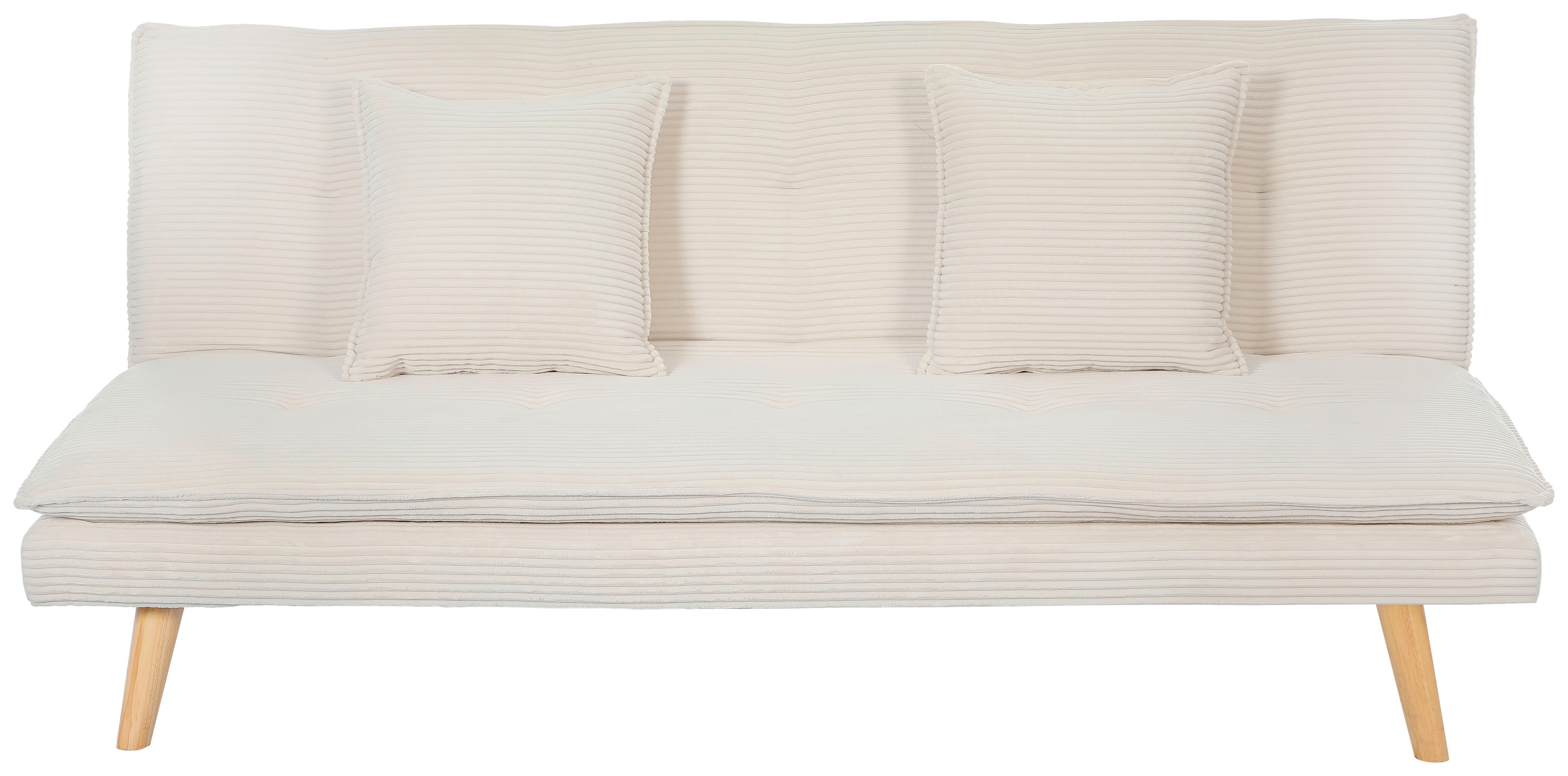 Schlafsofa Passau Weiß B: 181 cm - Schwarz/Weiß, Basics, Holz/Textil (181/77/92cm) - P & B
