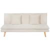 Schlafsofa Passau Weiß B: 181 cm - Schwarz/Weiß, Basics, Holz/Textil (181/77/92cm) - P & B