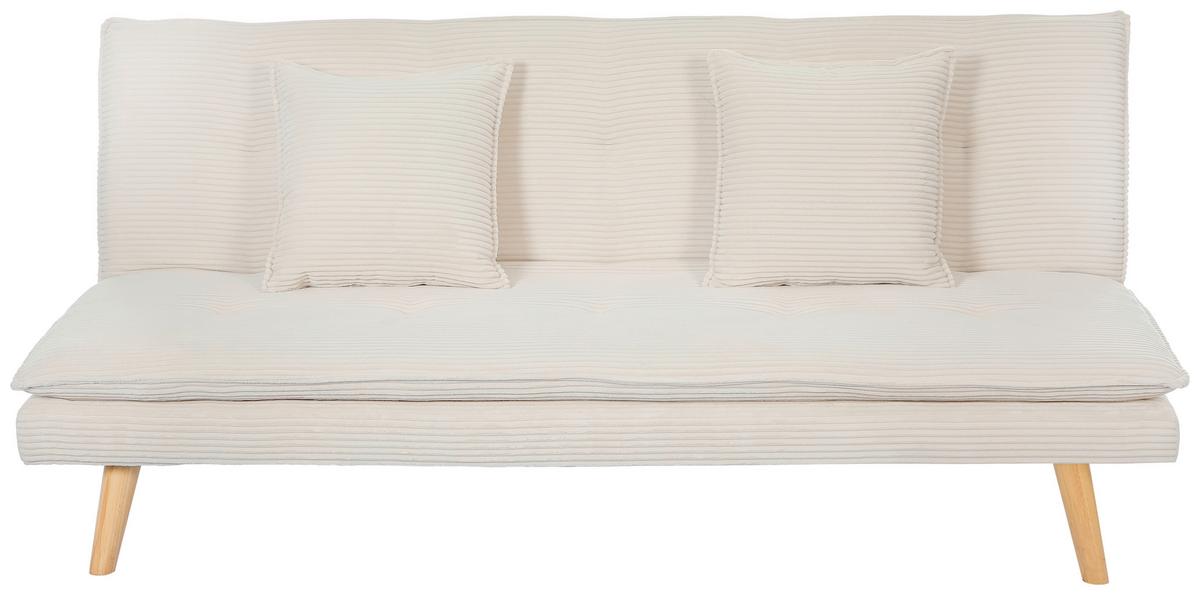 Schlafsofa Passau Weiß B: 181 cm - Schwarz/Weiß, Basics, Holz/Textil (181/77/92cm) - P & B