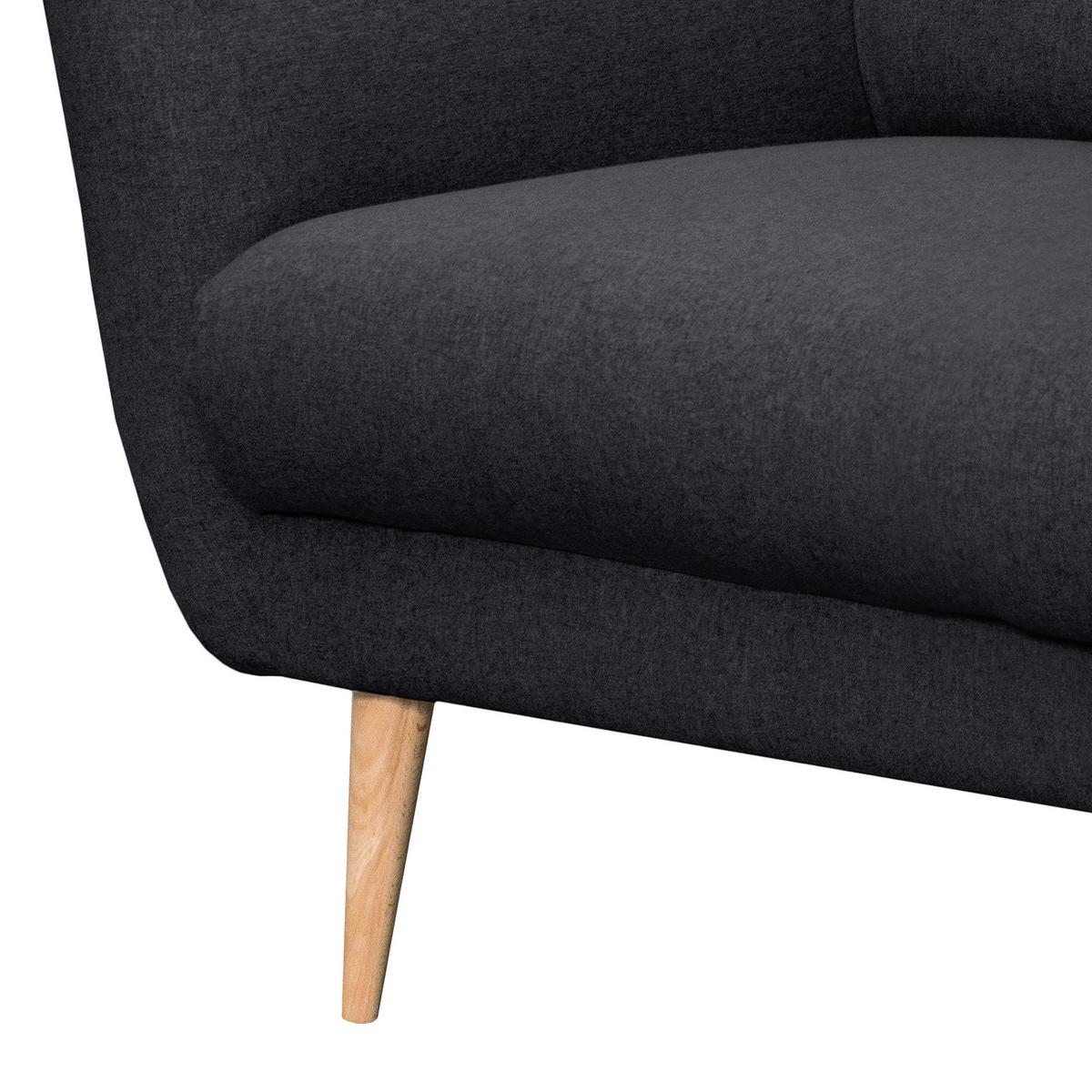 Sessel Tromso Antharzit B: 92 cm - Anthrazit/Buchefarben, Design, Textil (92/87/88cm) - Livetastic