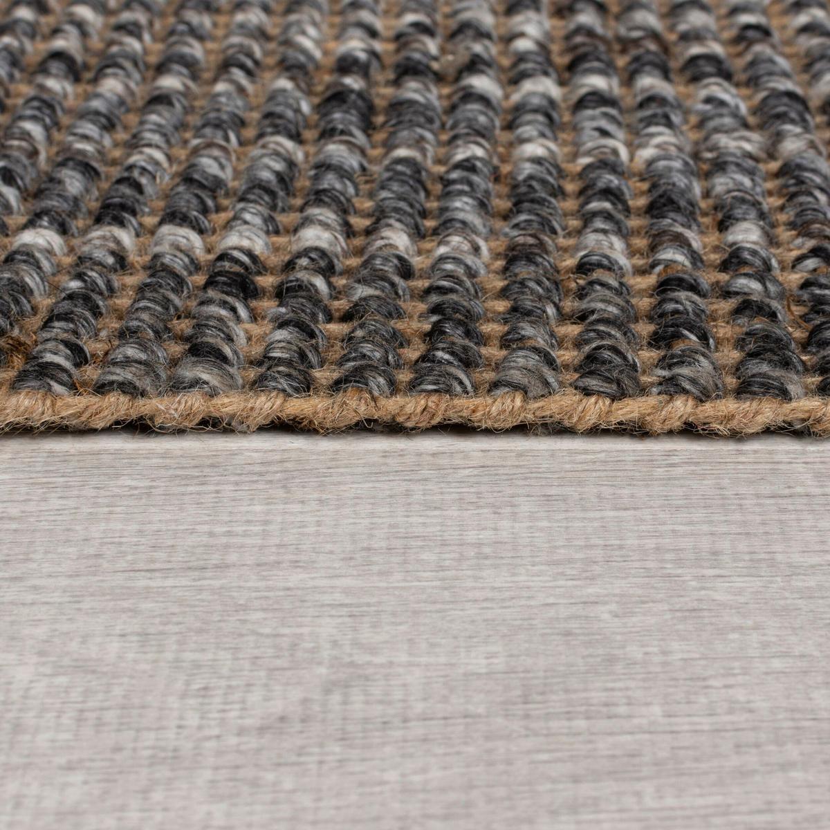 Handwebteppich Ombre - Grau, KONVENTIONELL, Textil (60/110cm)