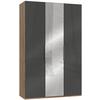 Drehtürenschrank 150cm Level, Grau/eiche Dekor - Eichefarben/Grau, MODERN, Glas/Holzwerkstoff (150/236/58cm) - MID.YOU