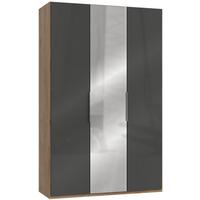 Drehtürenschrank 150cm Level, Grau/eiche Dekor - Eichefarben/Grau, MODERN, Glas/Holzwerkstoff (150/236/58cm) - MID.YOU