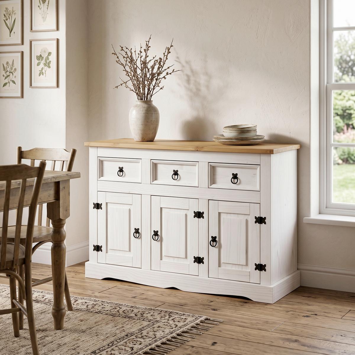 SIDEBOARD Weiß B: 130cm - Weiß, Design, Holz (130/80/45cm) - Livetastic