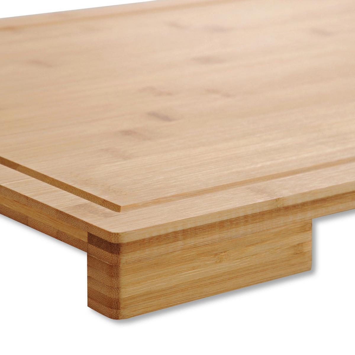 Schneidebrett Naturfarben L: 58,5 cm - Naturfarben, Basics, Holz (58.5/38.5/4cm) - Kesper