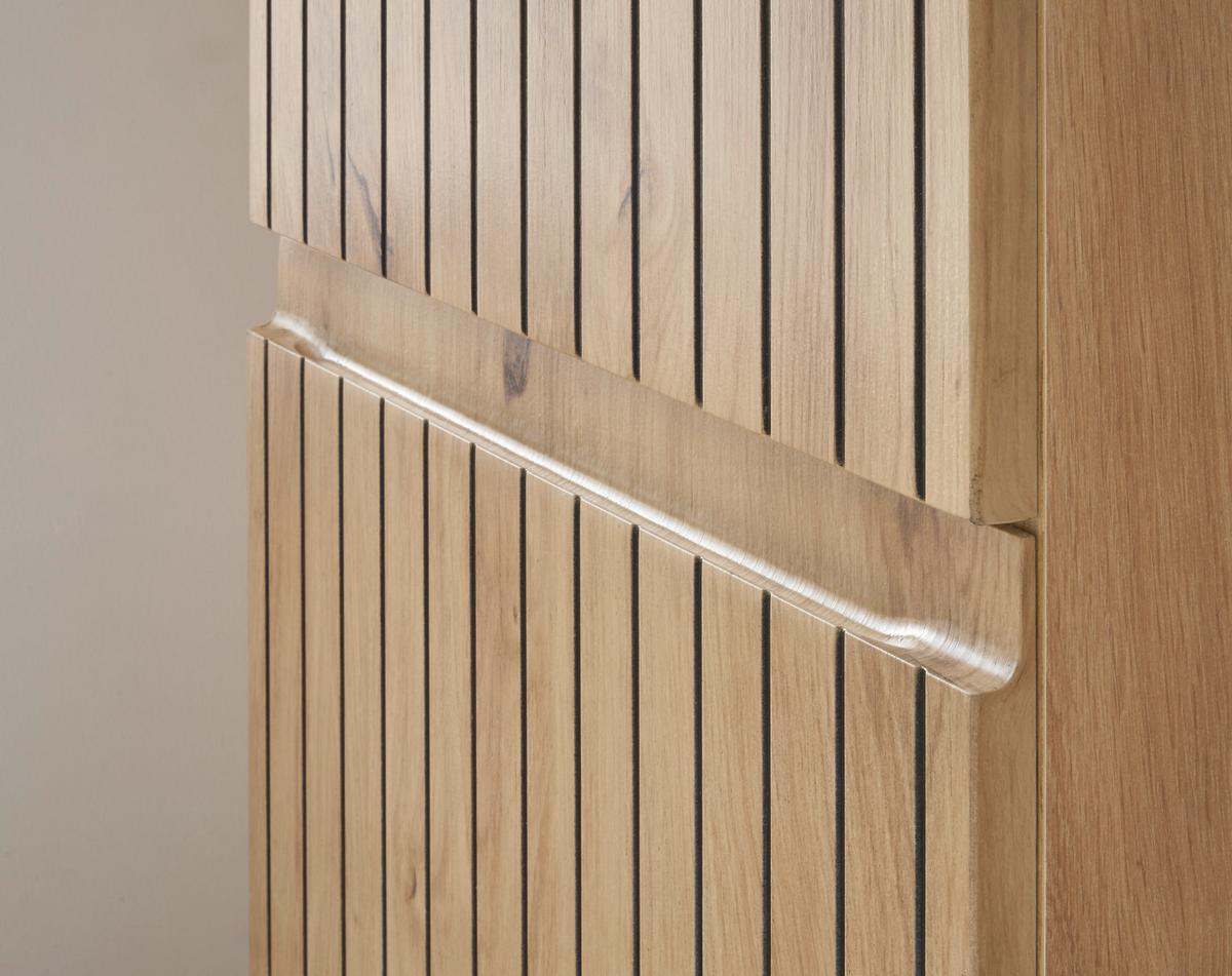 Waschbeckenunterschrank Austin B: 60 cm Eiche Dekor - Schwarz/Eiche Artisan, MODERN, Holzwerkstoff (60/57/36cm) - MID.YOU