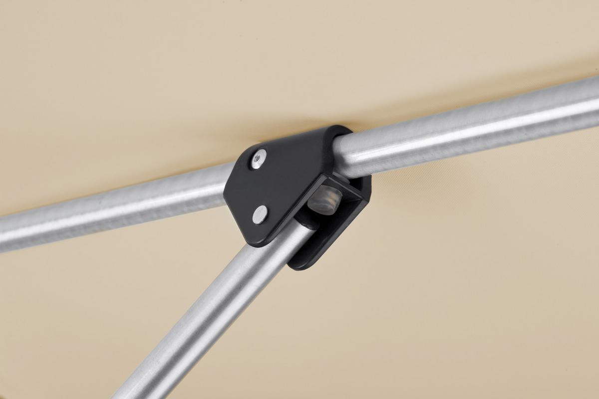 Sonnenschirm Venedig BxHxT: 270x250x270 cm Naturfarben - Silberfarben/Naturfarben, Basics, Textil/Metall (270/250/270cm) - Schneider