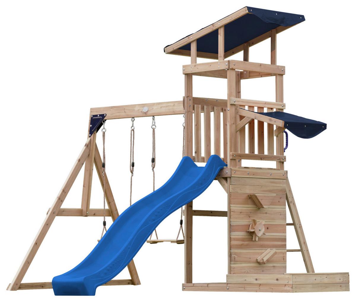 Spielturm A030.502.00 - Blau/Braun, KONVENTIONELL, Holz (345/270/336cm) - Ambia Garden