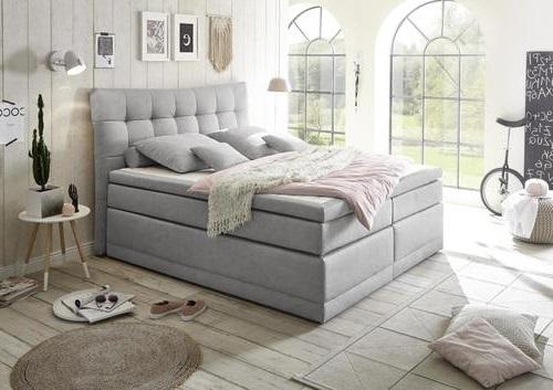 Boxspringbett Darwin2 Hellgrau 180x200