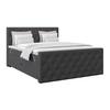Boxspringbett Elio Graphitfarben 180x200 Cm H3 - Beige/Schwarz, ROMANTIK / LANDHAUS, Textil (180/200cm) - James Wood