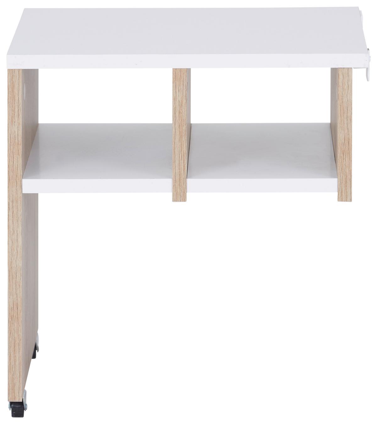 Éjjeliszekrény Alex - tölgyfa színű/fehér, Konventionell, faalapú anyag (40/43/40cm)