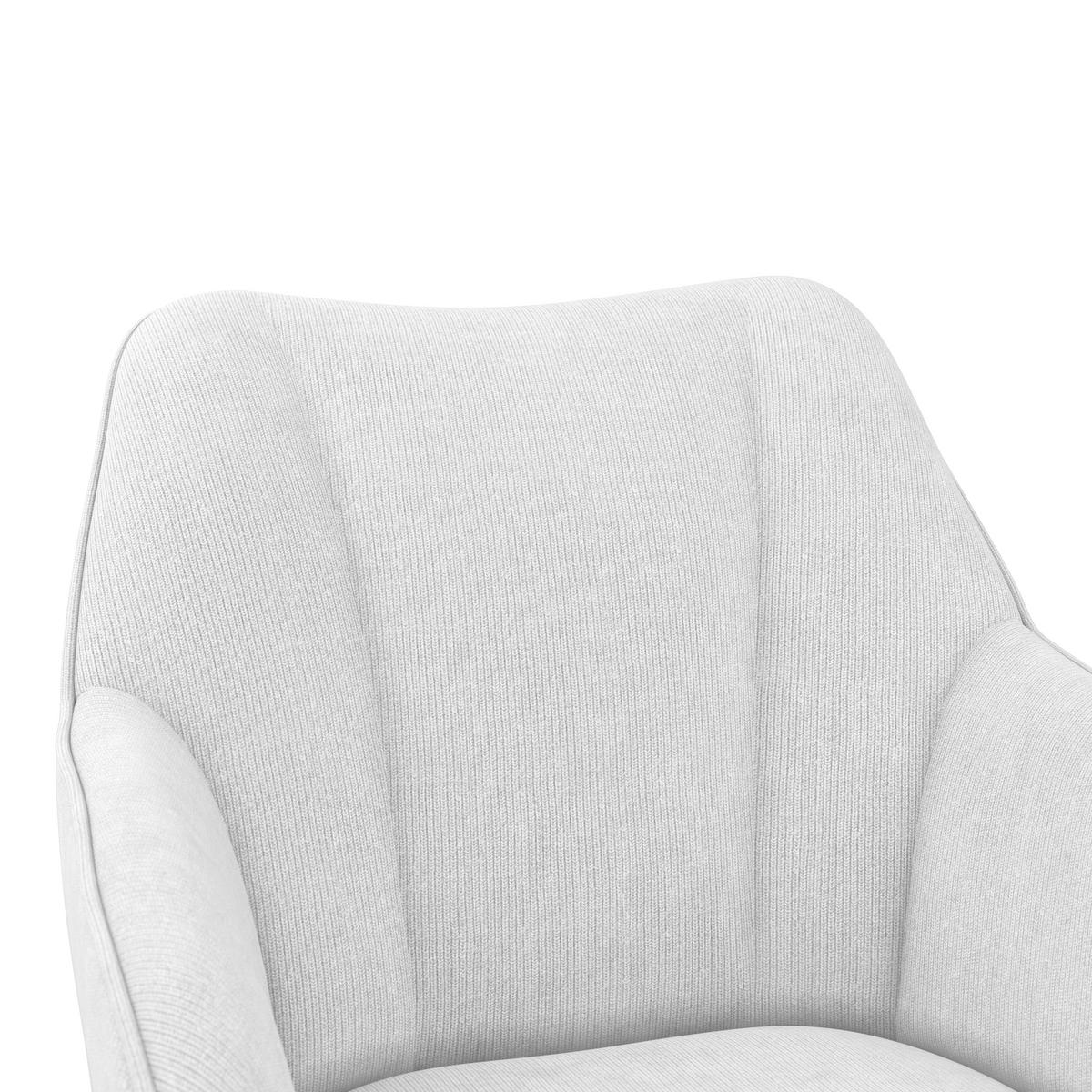 Armlehnstuhl Caro Beige Echtholz Beine - Beige/Schwarz, KONVENTIONELL, Holz/Textil (55/83/61cm) - Nedis SmartLife