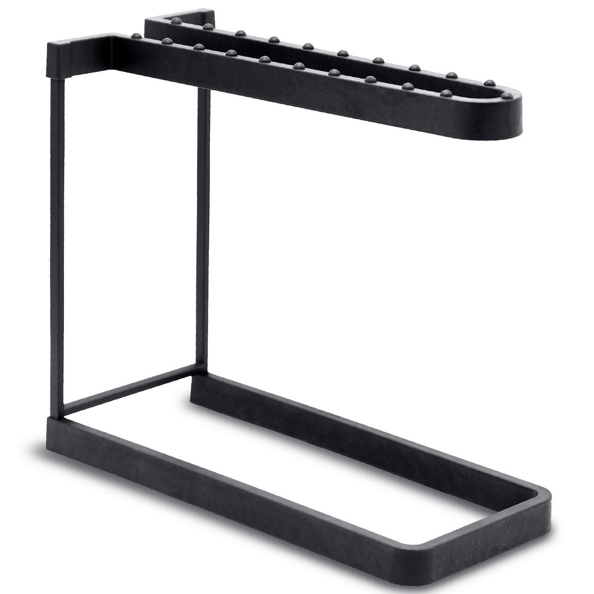 Weinglashalter Schwarz Edelstahl, Spülmaschienenfest - Schwarz, Basics, Naturmaterialien/Metall (28/24/13cm) - HAPPY SINKS