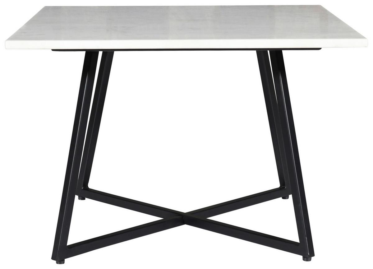 Konferenčný stolík MONTEVIDEO 65x65 - čierna/biela, Modern, kov/kameň (65/44/65cm) - Mömax