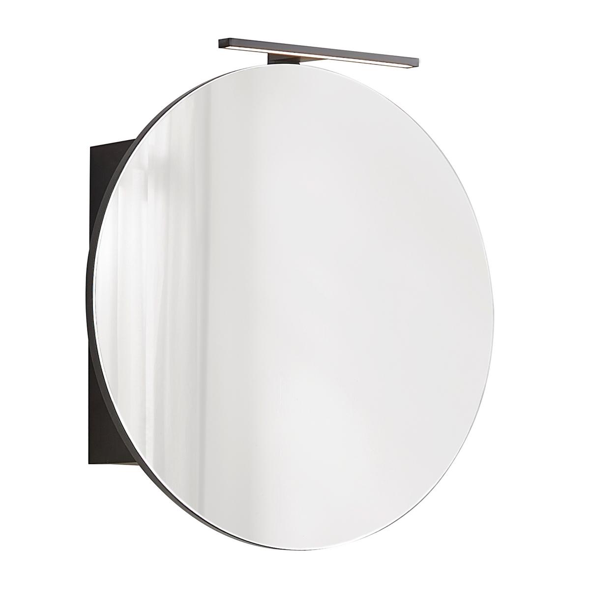 Zrkadlo VENEZIA - čierna, Lifestyle, kompozitné drevo/sklo (65/65/25cm) - Mömax