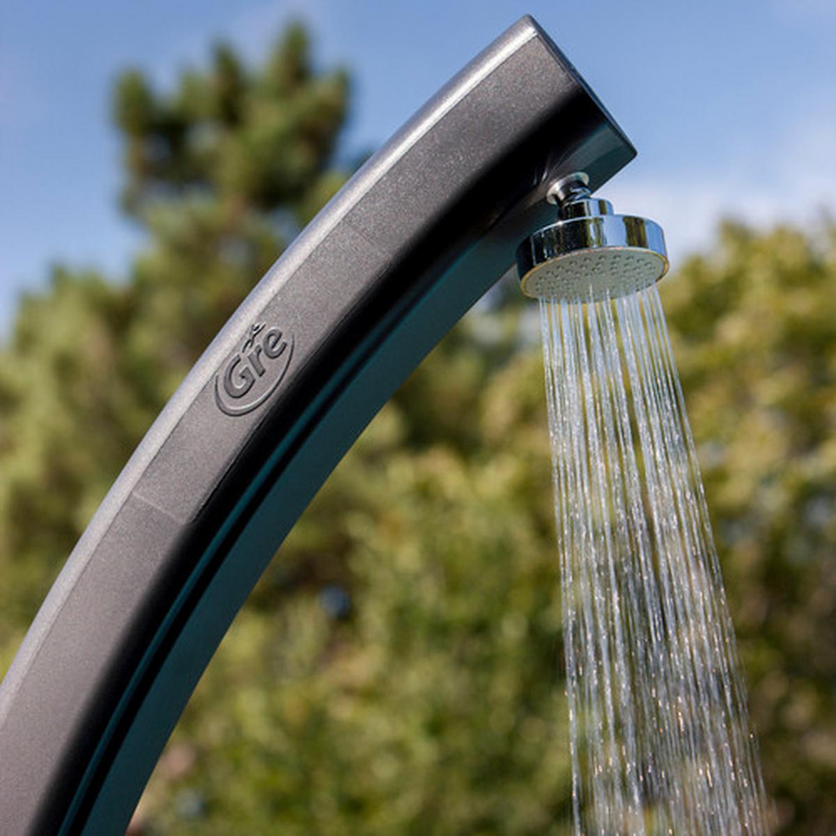 Solardusche, Schwarz Lxbxh: 19x17x219 Cm - Schwarz, KONVENTIONELL, Kunststoff/Metall (19/17/219cm) - Gre