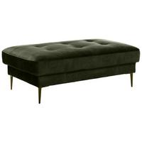 Hocker Luzi - Dunkelgrün/Schwarz, MODERN, Textil (125/42/72cm) - Trendmanufaktur