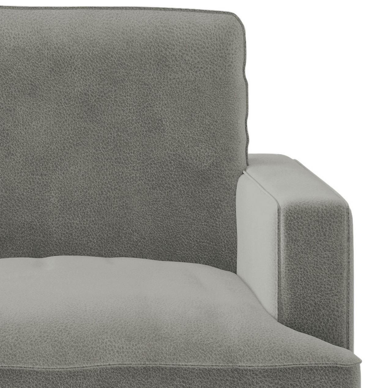 Ecksofa Bali - Champagner/Schwarz, Design, Textil (202/250cm) - Livetastic