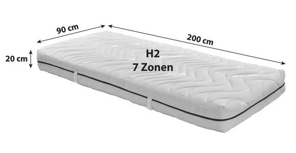 Komfortschaummatratze Comfort 90x200 cm H2 H: 20 cm - Weiß, MODERN, Textil (90/200cm) - Primatex