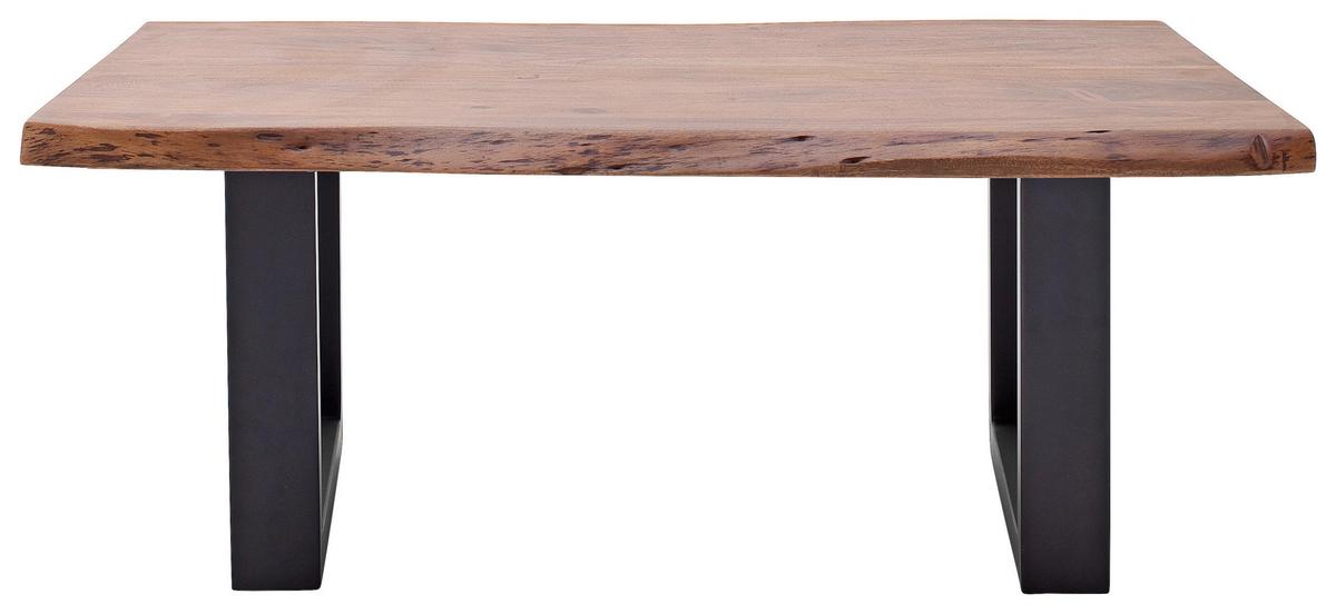 Couchtisch Holz Massiv Wallnussfarben/Anthrazit - Anthrazit/Walnussfarben, MODERN, Holz/Metall (110/45/70cm)