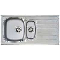 Spüle Respekta Edelstahl Bxt: 100x50 Cm - Edelstahlfarben, MODERN, Metall (100/17,5/50cm) - Respekta