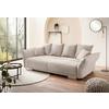 Bigsofa Pera, Beige B: 242 Cm - Chromfarben/Beige, MODERN, Textil (242/71/90/131cm) - Livetastic
