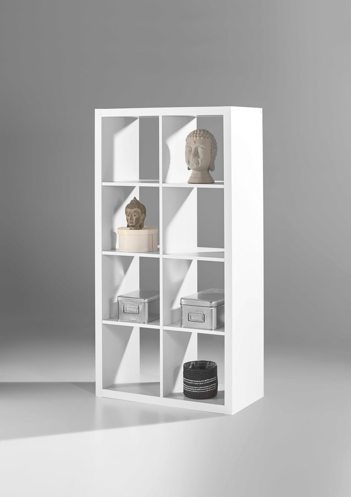 DĚLICÍ STĚNA STYLE -TOP- - bílá, Moderní, kompozitní dřevo (77/147/38cm) - Based