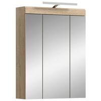 Spiegelschrank Lambada Sonoma Eiche Dekor B: 60 Cm - Sonoma Eiche, MODERN, Glas/Holzwerkstoff (60/79/37cm) - MID.YOU