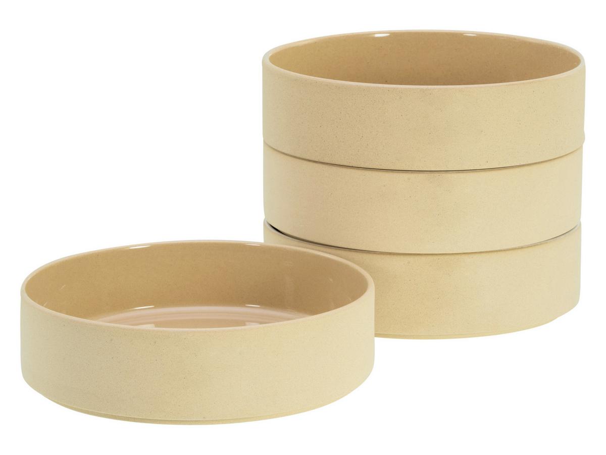 Suppentellerset Futuro Weiß, Beige L: 20 cm - Beige/Weiß, Basics, Keramik (19cm) - Creatable
