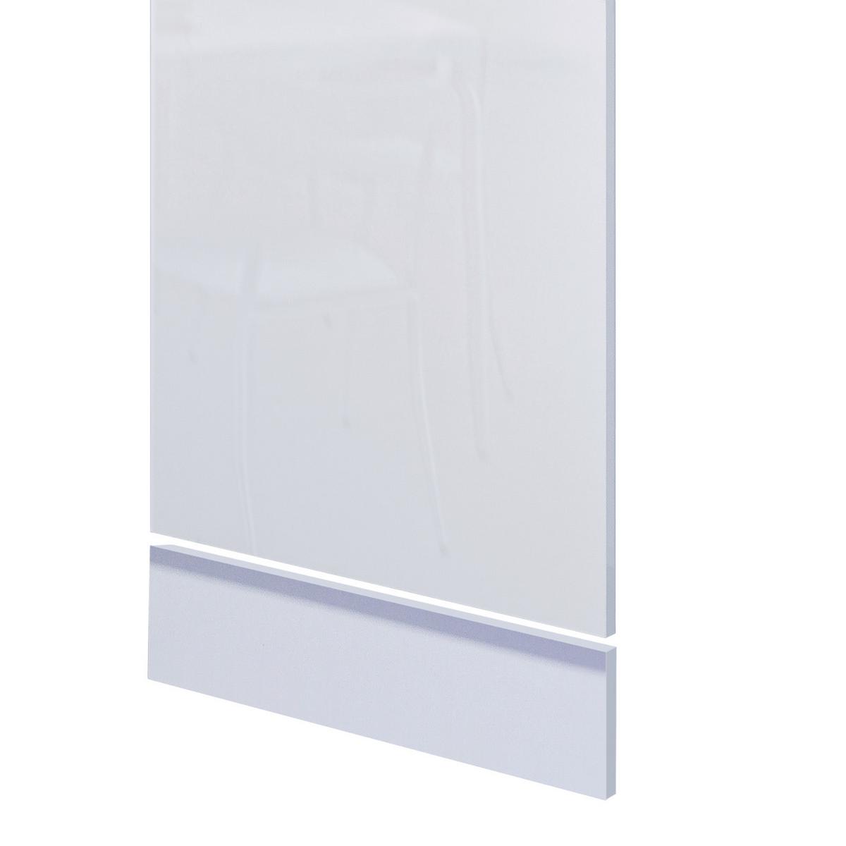 Geschirrspülerfront Alba Weiß Mit Arbeitsplatte B: 60 Cm - Schieferfarben/Weiß Hochglanz, MODERN, Holzwerkstoff (110/86/60cm)