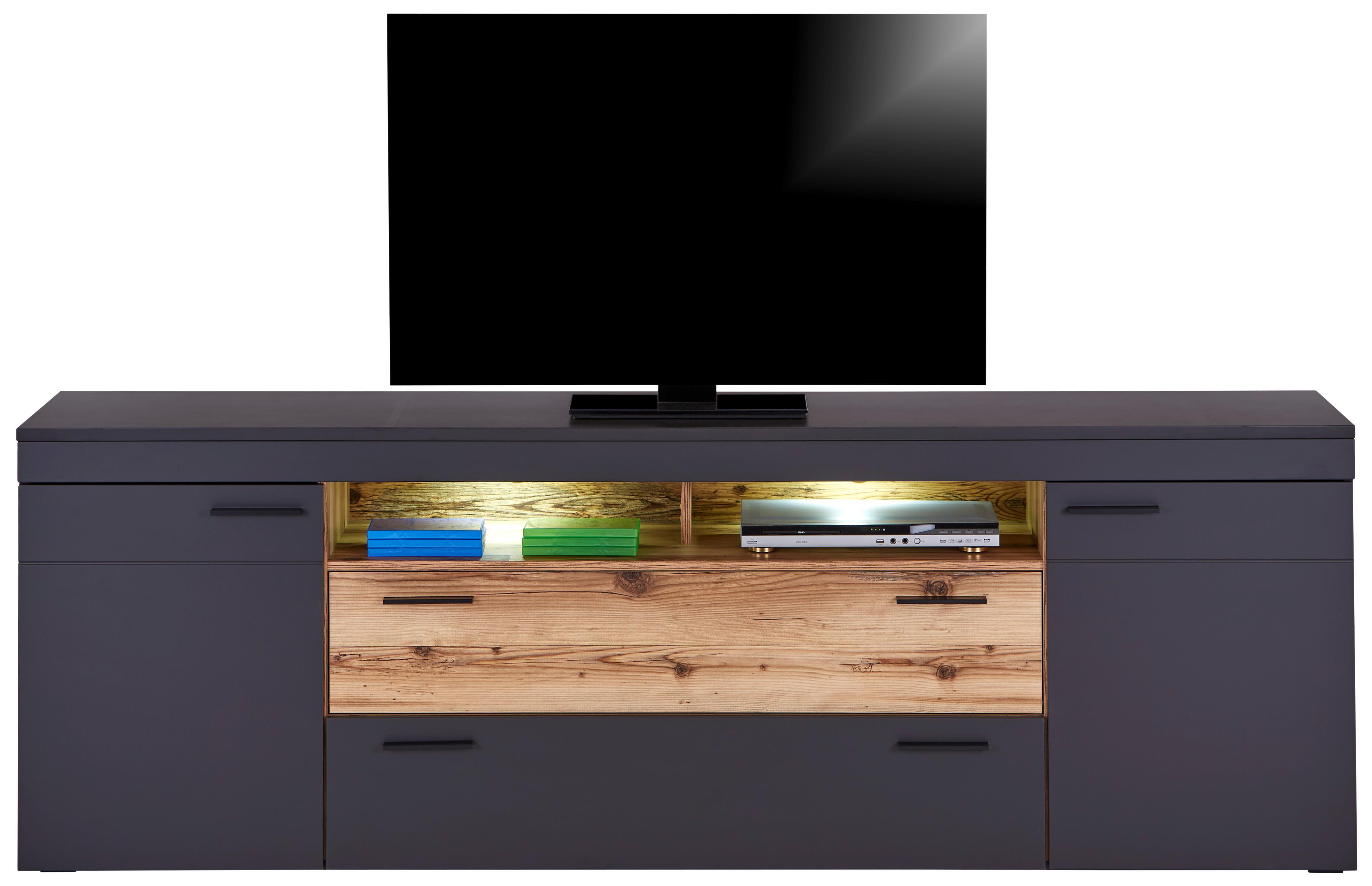 TV-Element Henry B: 220 cm Kosmos Grau/Alpine Lodge Dekor
