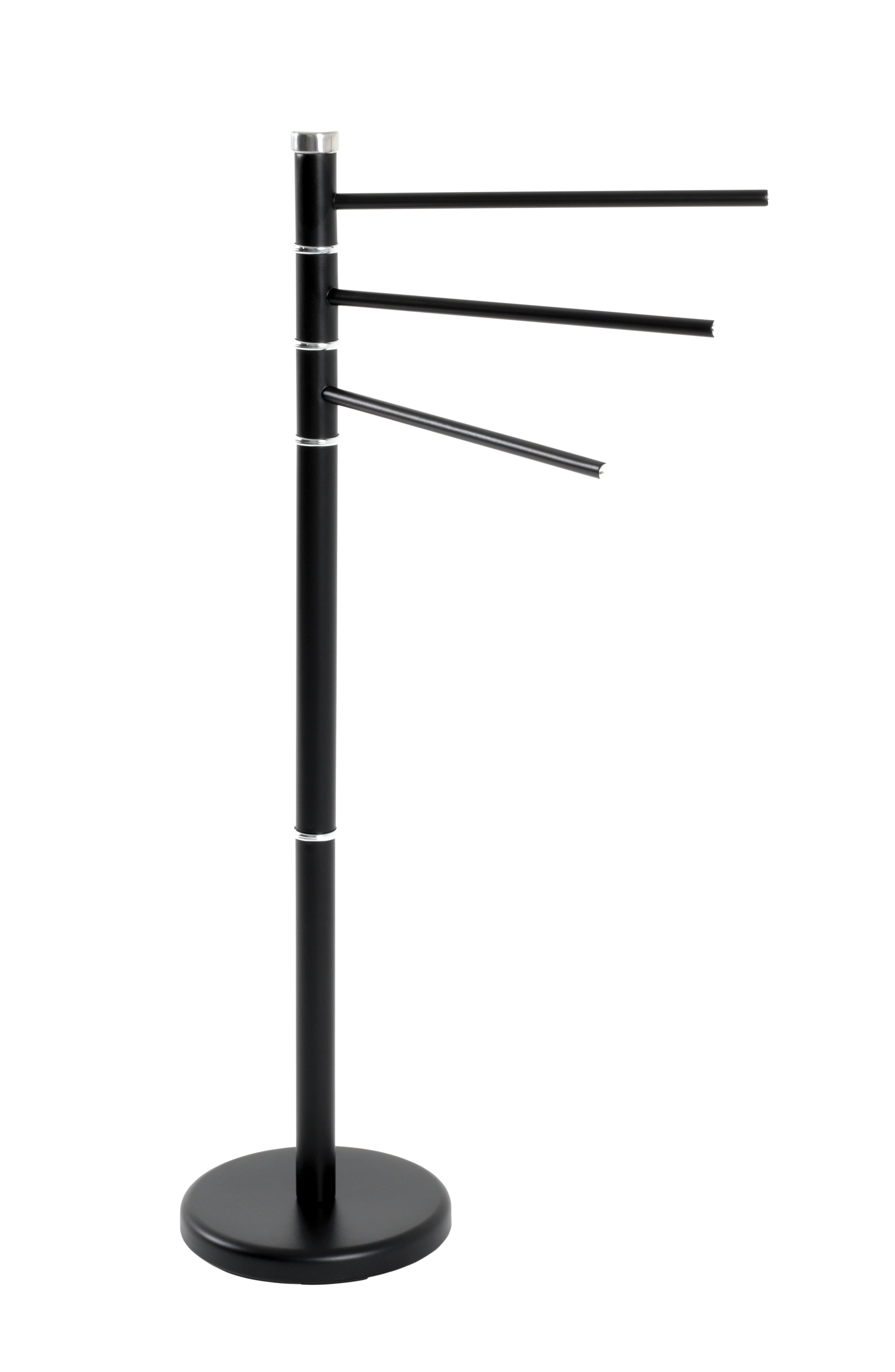 Stojan Na Ručníky Z Oceli V Černé - černá, Moderní, kov (22/89/46cm) - Modern Living