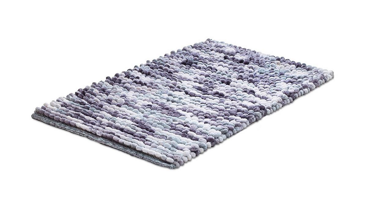 BADEMATTE PUNTO - Türkis/Grau, KONVENTIONELL, Textil (60/100cm) - Grund