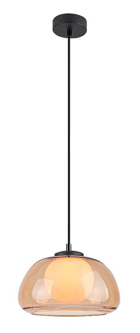 ZÁVĚSNÉ SVÍTIDLO ELOWEN - bílá/jantarové barvy, Moderní, kov/plast (25/150cm)