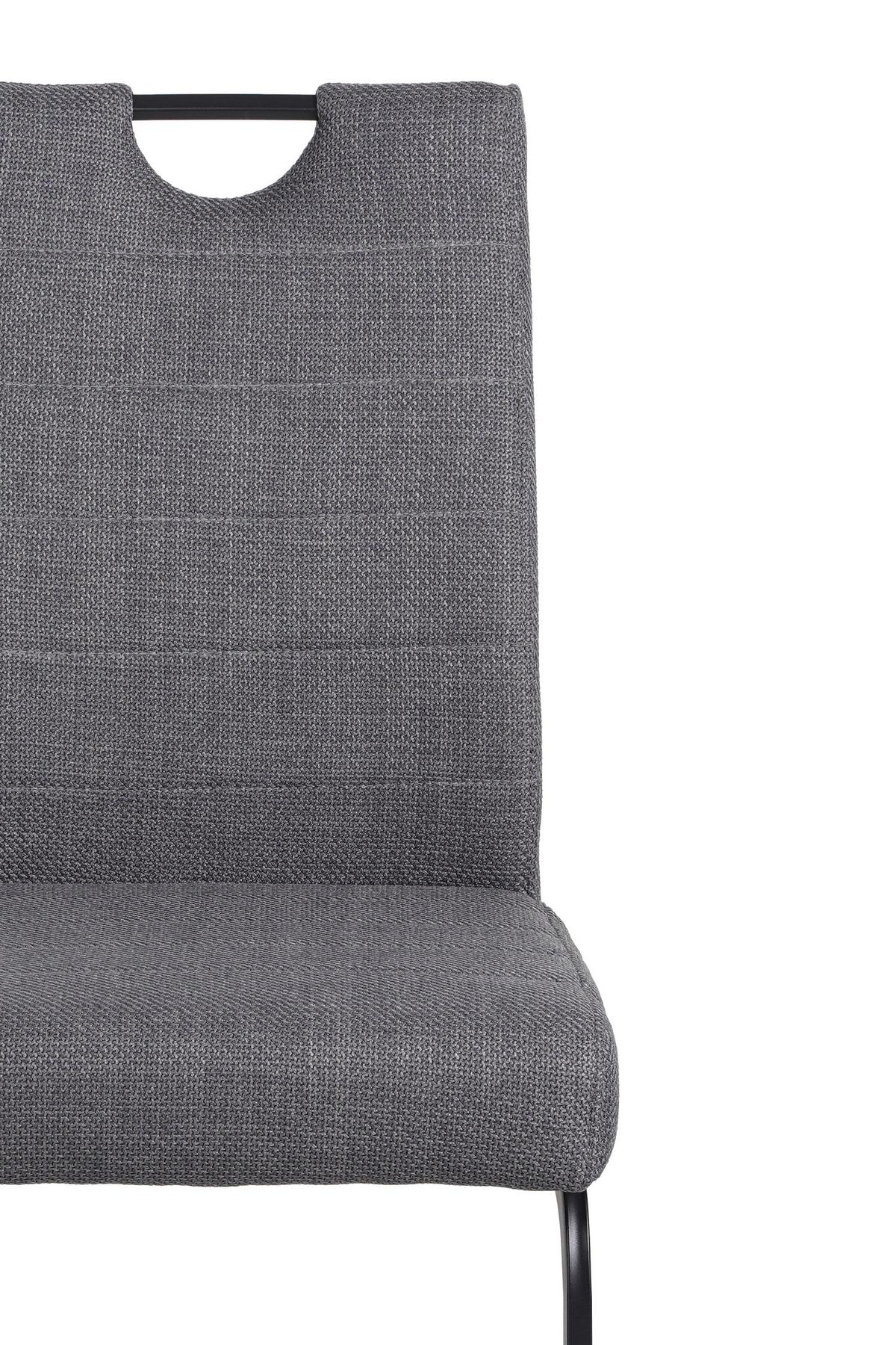 Szánkótalpas Szék Finni Giga-S - fekete/szürke, Konventionell, textil/fém (44/98/60cm)