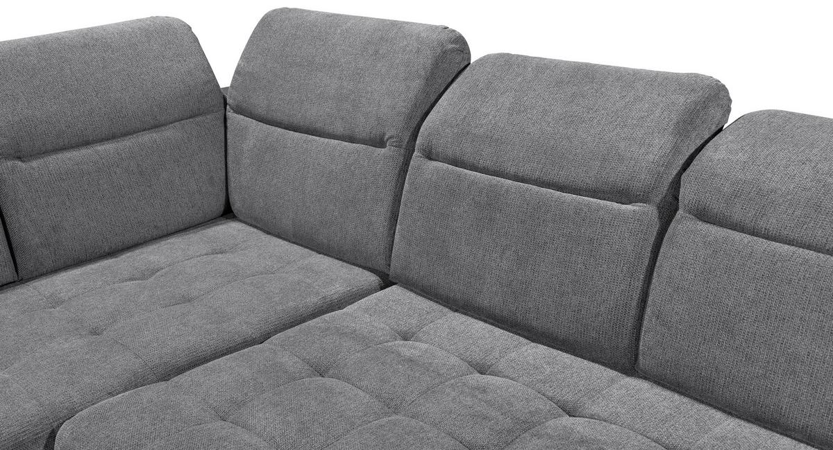 Ecksofa Rockdale Anthrazit S:200x282cm - Anthrazit/Schwarz, KONVENTIONELL, Textil (200/282cm) - MID.YOU
