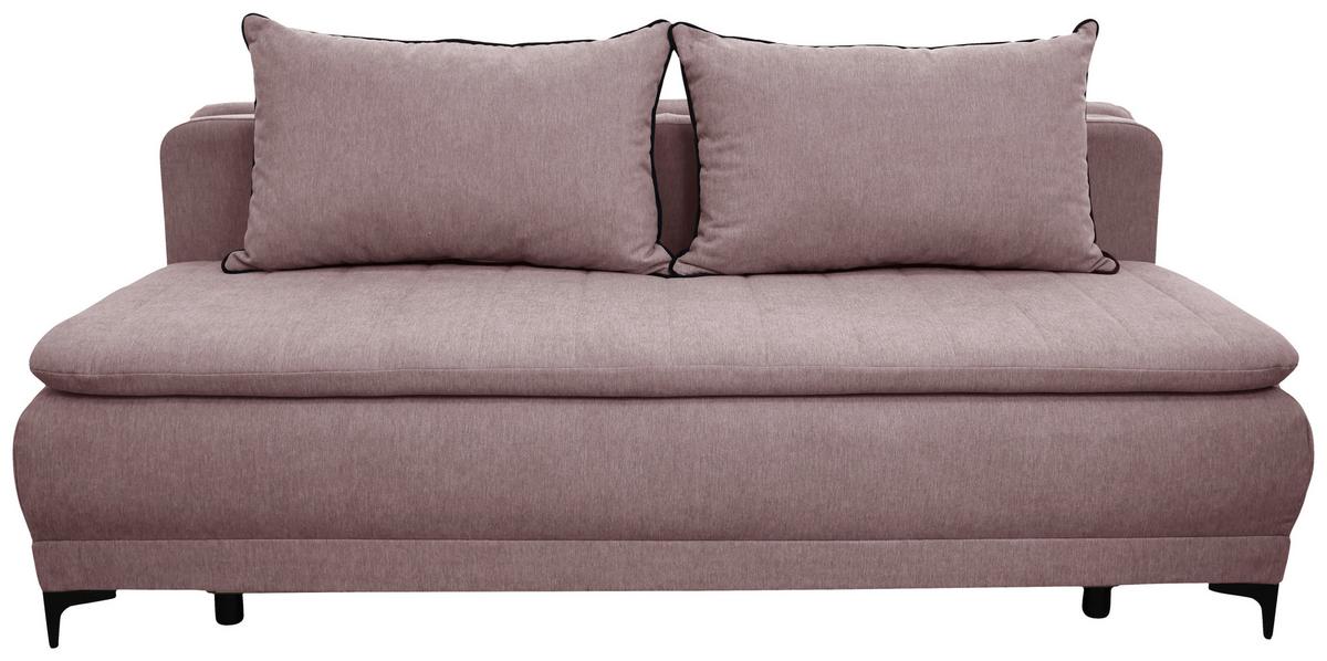 Schlafsofa Moliss Rosa B: 202 Cm - Schwarz/Rosa, Basics, Textil (202/98/78cm) - Livetastic