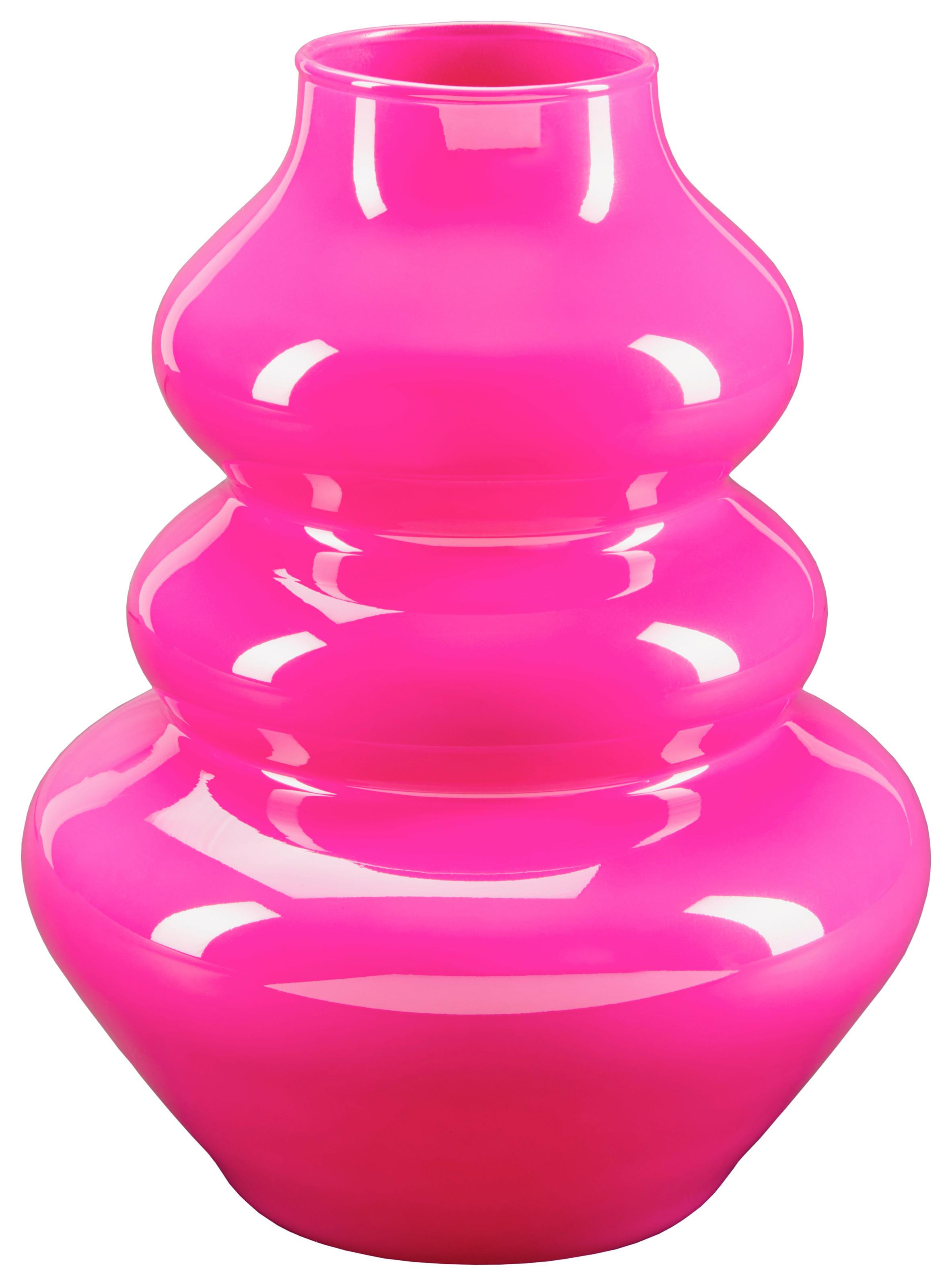DEKOVASE ALEXA - Magenta, KONVENTIONELL, Glas (7-19/24cm) - Luca Bessoni
