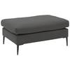 Hocker Aurora II - Dunkelgrau/Schwarz, MODERN, Textil (100/43/69cm) - Trendmanufaktur