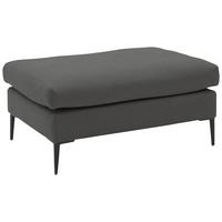Hocker Aurora Ii - Dunkelgrau/Schwarz, MODERN, Textil (100/43/69cm) - Trendmanufaktur
