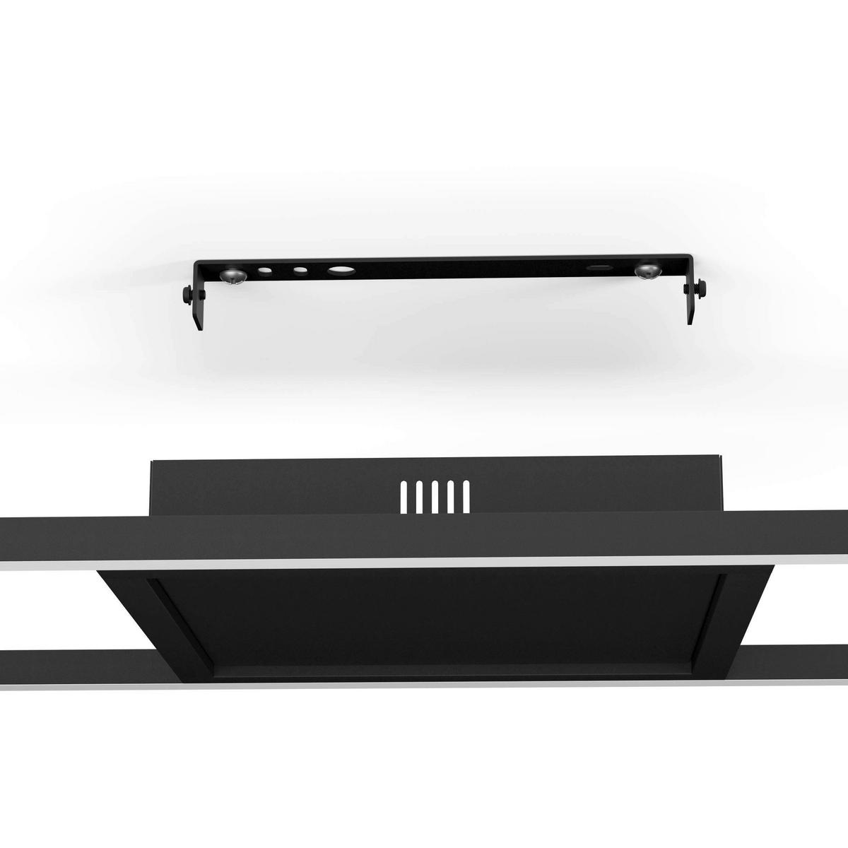 LED-Deckenleuchte Calagrano-Z L: 64 cm mit Farbwechsler - Schwarz/Weiß, Design, Kunststoff/Metall (64/24/4,5cm) - Eglo