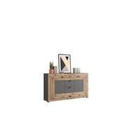Sideboard Freno B: 160 Cm Grau Nb Nox Oak Dekor - KONVENTIONELL, Holzwerkstoff (160/90/40cm) - MID.YOU