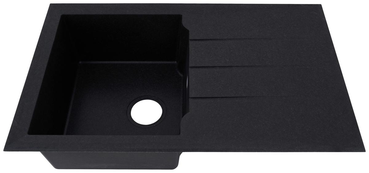 Spüle Respekta Spüle Alineo 81x50 - Schwarz, Trend, Stein (81/21/50cm) - Respekta