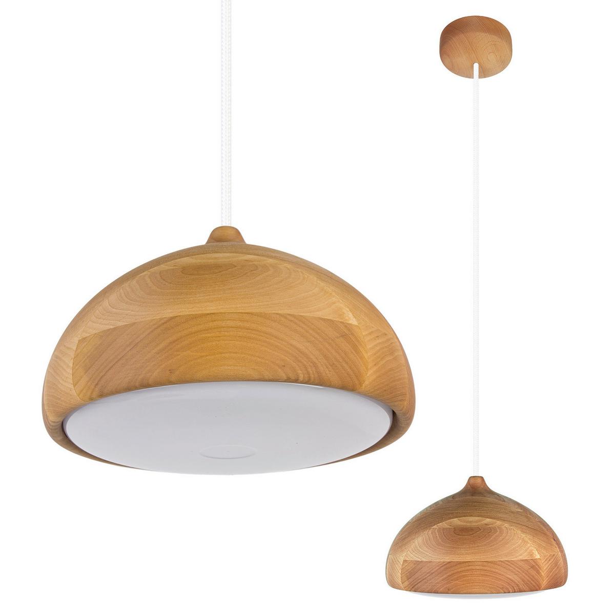 HÄNGELEUCHTE 8550232 ACORN II - Erlefarben/Weiß, Natur, Holz (22.5/90-140cm)