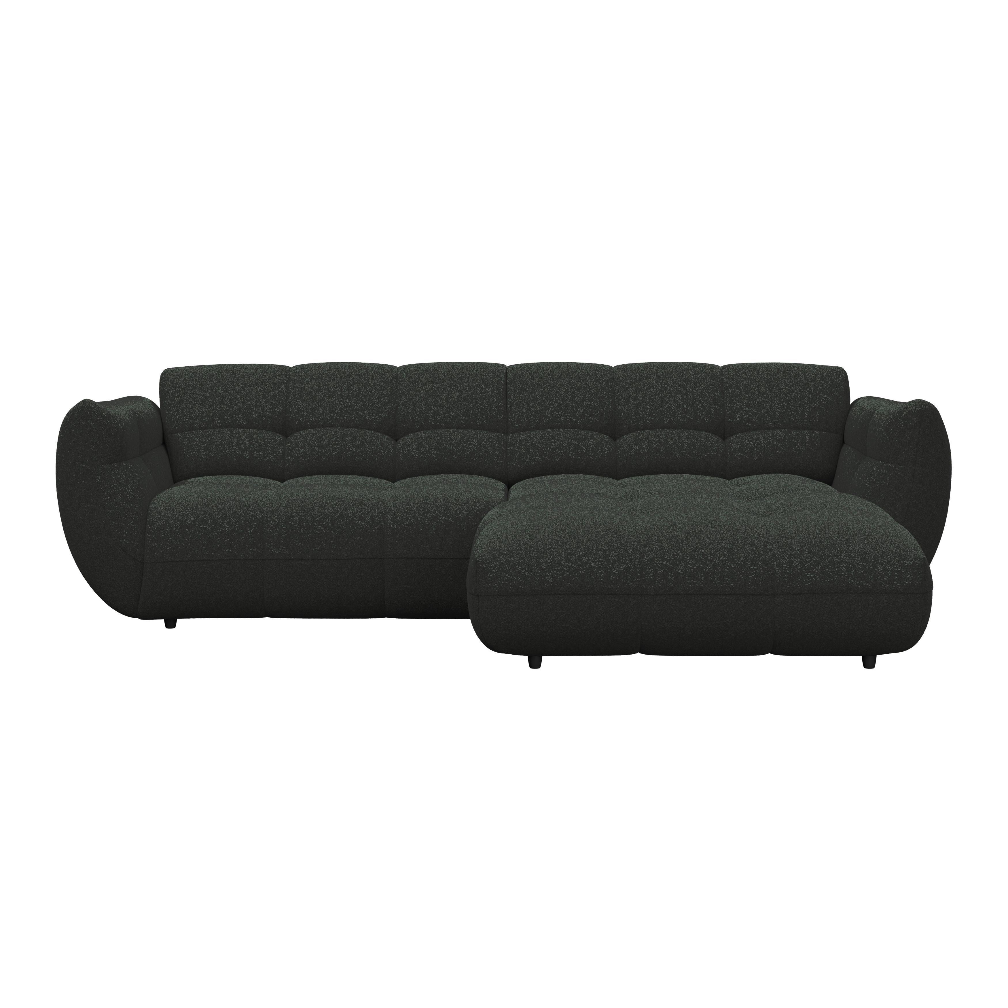 Ecksofa Panda Chenille dunkelgrün, 280x178cm