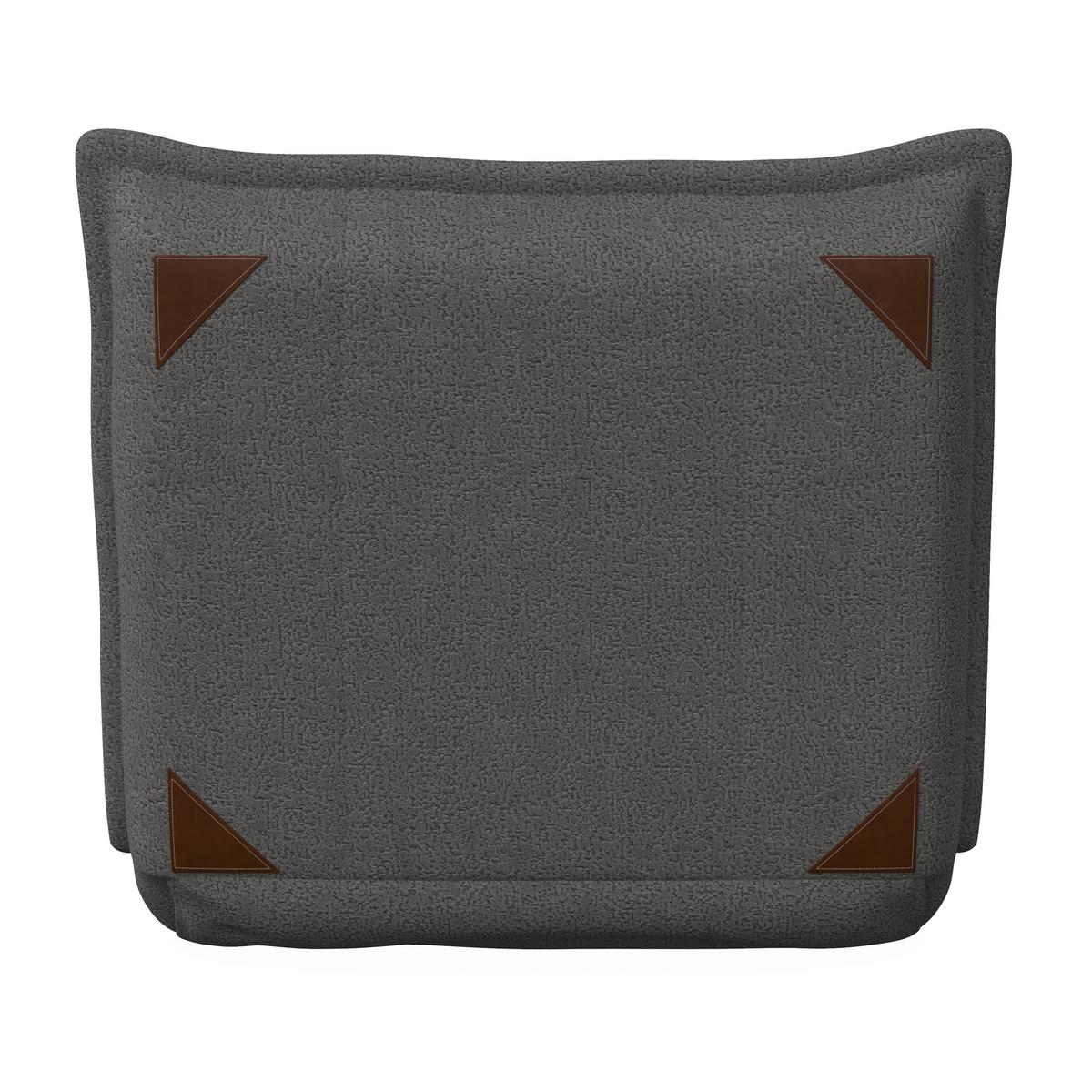Rozkladacie kreslo TAMARA, tmavosivé buklé, max. 120 kg - tmavosivá, Modern, kov/textil (82/31/69cm) - Bessagi Home