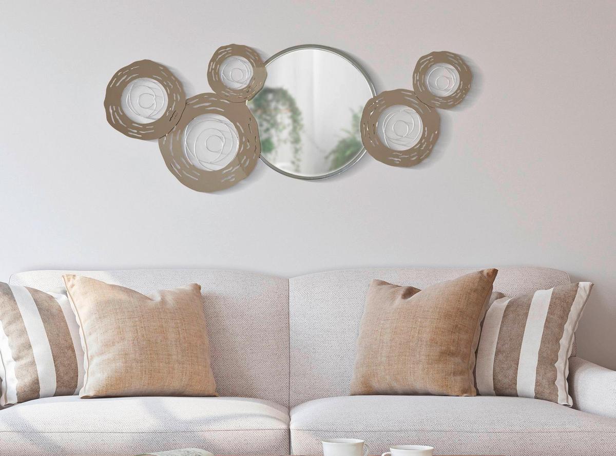 Wanddeko Hop With Mir Chromfarben B: 106 cm - Chromfarben, Basics, Glas/Holzwerkstoff (106/48/3.80cm)