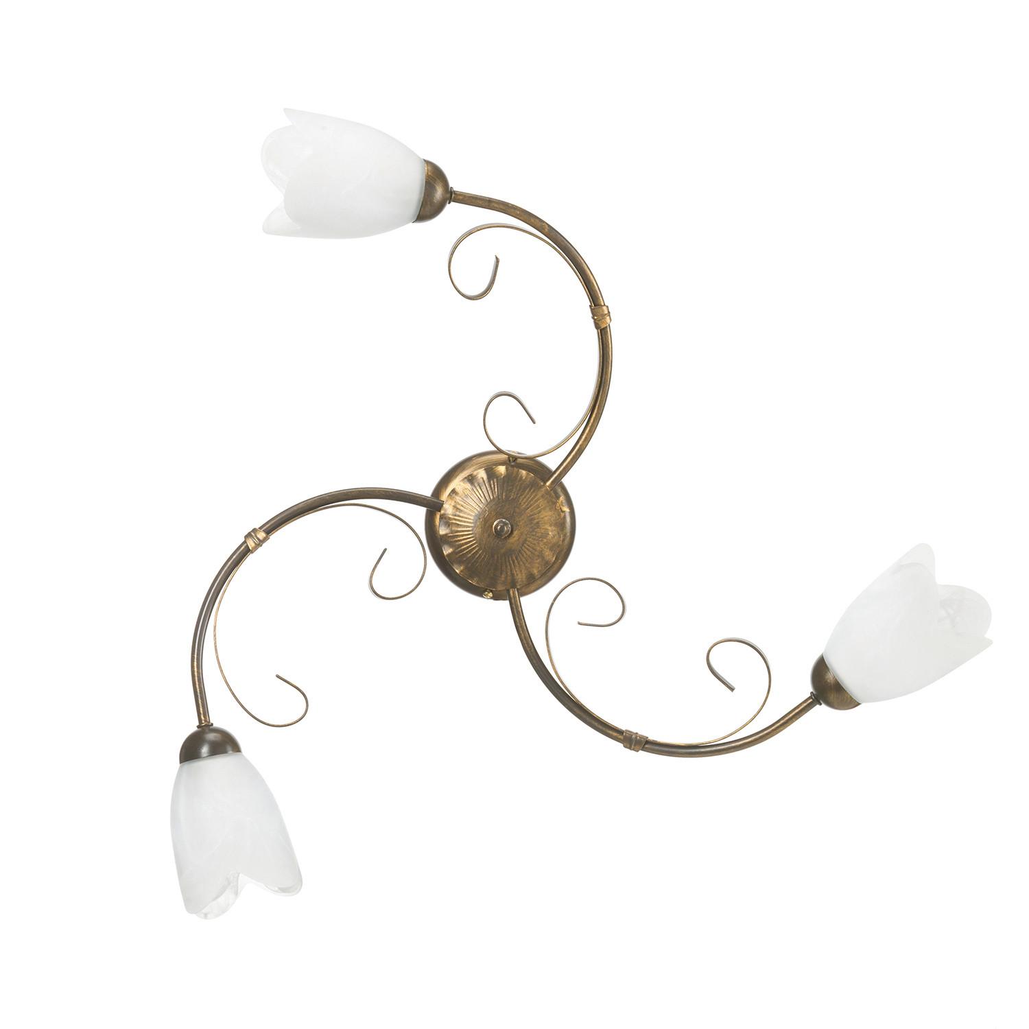 Deckenleuchte Odino Bronzefarben D: 60 cm - Bronzefarben, KONVENTIONELL, Glas/Metall (60/15cm)